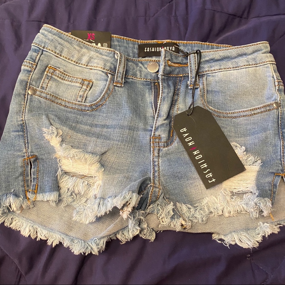 Distressed shorts